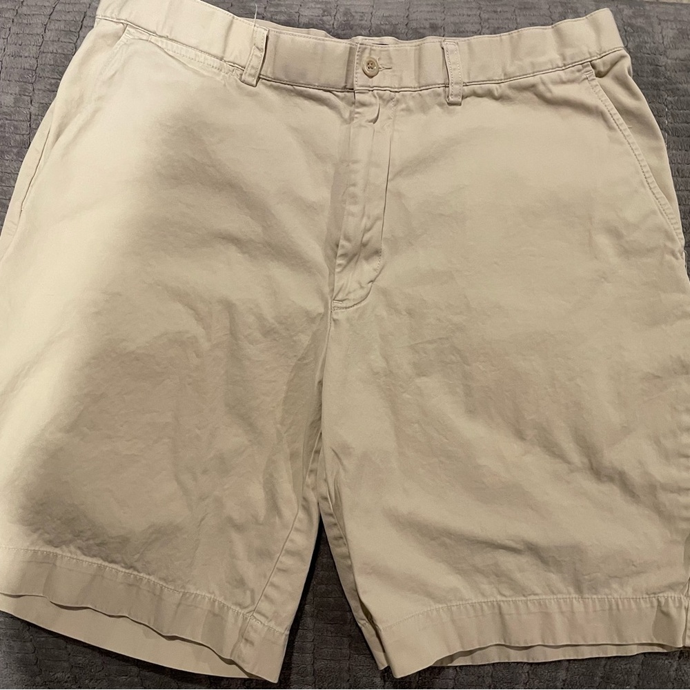 Polo by Ralph Lauren White Flat Front Pospect Shorts Size 36 Vintage 90s